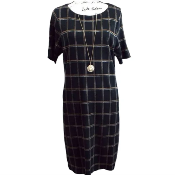 ponte knit shift dress Jude Connally Louisa Ponte Knit Shift Dress Zebra M